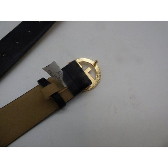 Giani Bernini Women's Signature-Buckle Panel Belt, Black - Picture 6 of 8